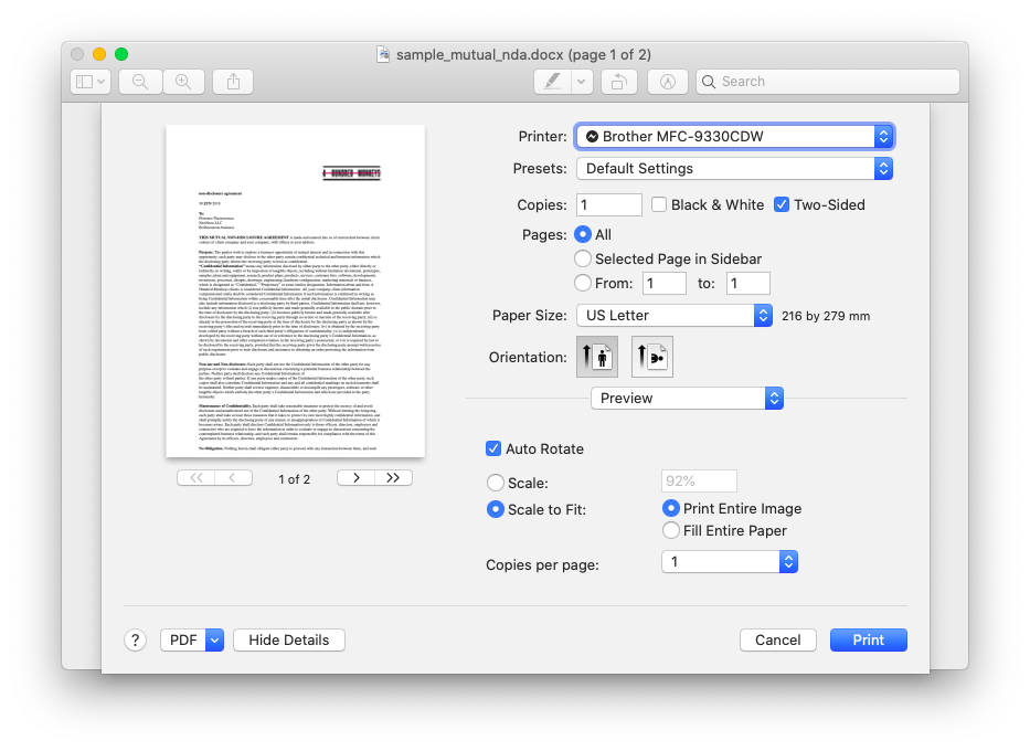 turn off print preview in chrome for mac